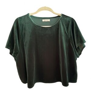 Madewell Velvet Top- Hunter Green